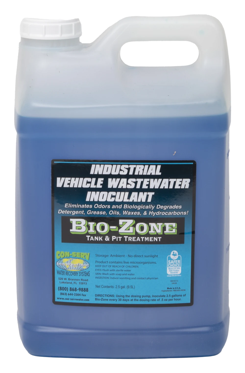 Con-Serv Bio-Zone tank and pit treatment, 2.5 gallon container